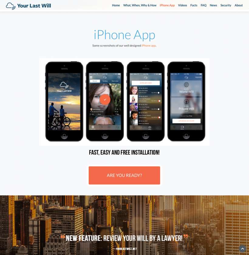 Your Last Will iPhone app